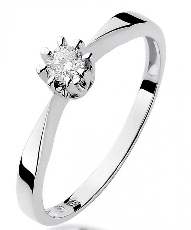 Inel Bonore - Aur Alb 585 - Diamant 0,15 ct 110931