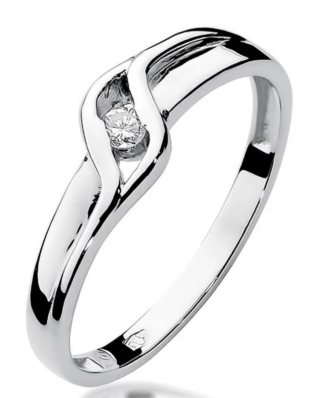 Inel Bonore - Aur Alb 585 - Diamant 0,04 ct 106827