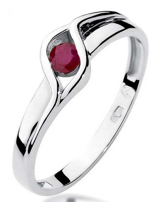 Inel Bonore - Aur Alb 585 - Rubin 0,1 ct 121360
