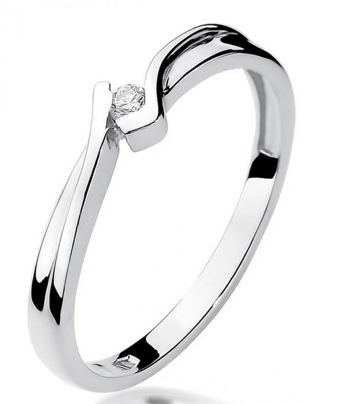Inel Bonore - Aur Alb 585 - Diamant 0,04 ct 106828