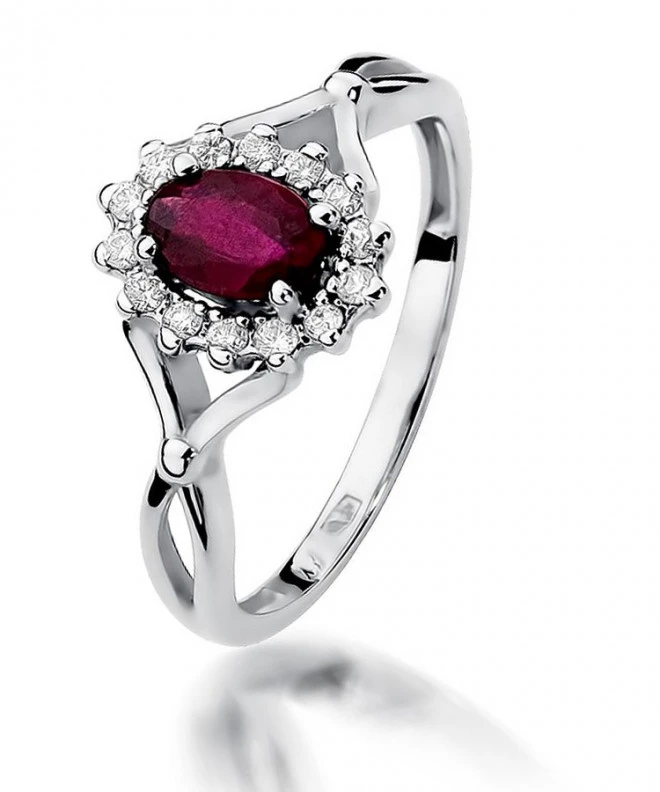 Inel Bonore - Aur Alb 585 - Rubin 0,6 ct 121361