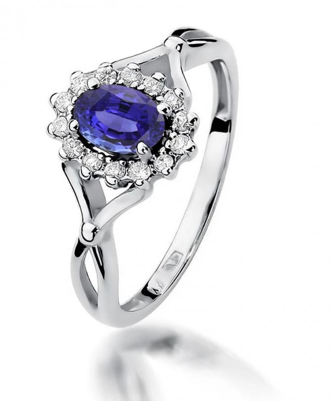 Inel Bonore - Aur Alb 585 - Tanzanit 0,4 ct 125480