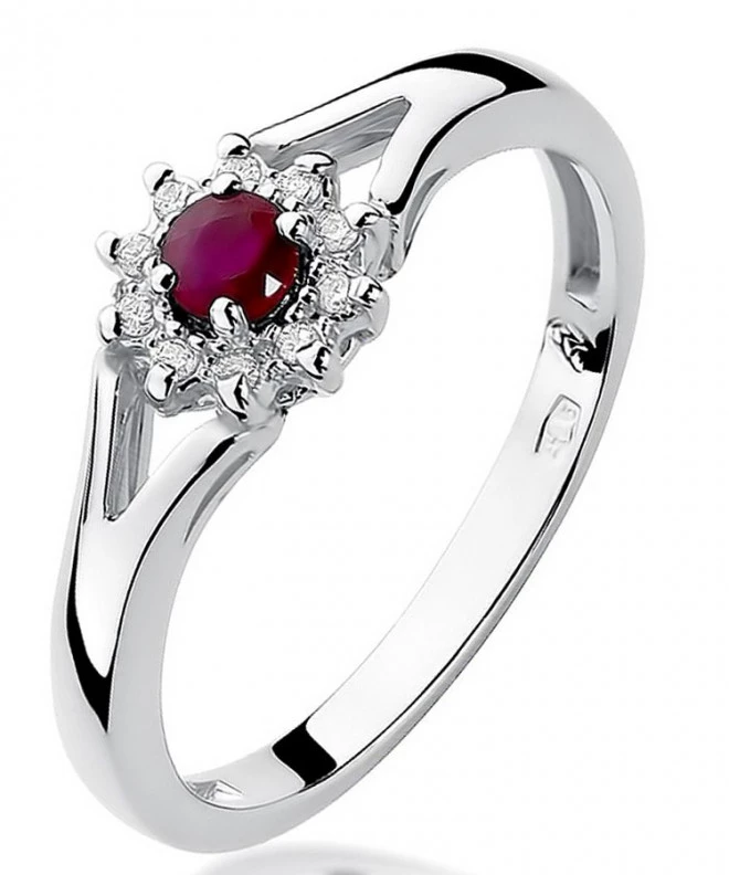 Inel Bonore - Aur Alb 585 - Rubin 0,15 ct 121362