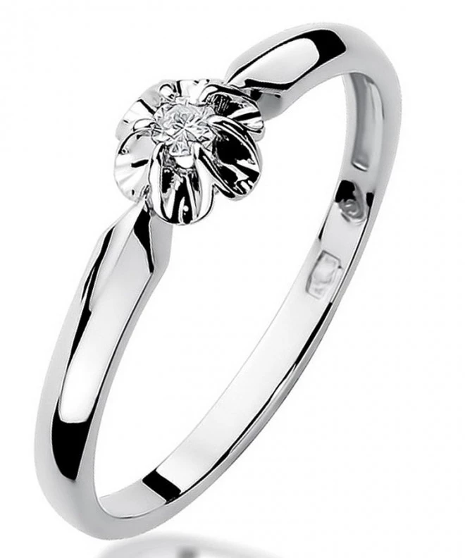 Inel Bonore - Aur Alb 585 - Diamant 0,04 ct 106831