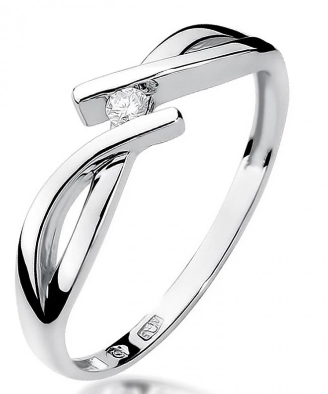 Inel Bonore - Aur Alb 585 - Diamant 0,04 ct 106834