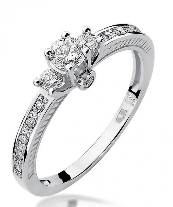 Inel Bonore - Aur Alb 585 - Diamant 0,2 ct 116231