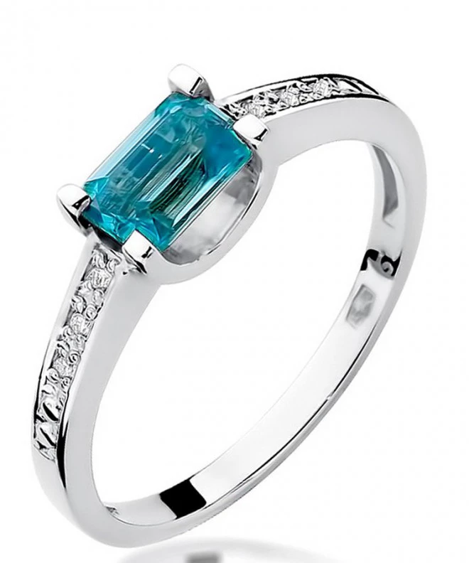 Inel Bonore - Aur Alb 585 - Topaz 0,65 ct 127603