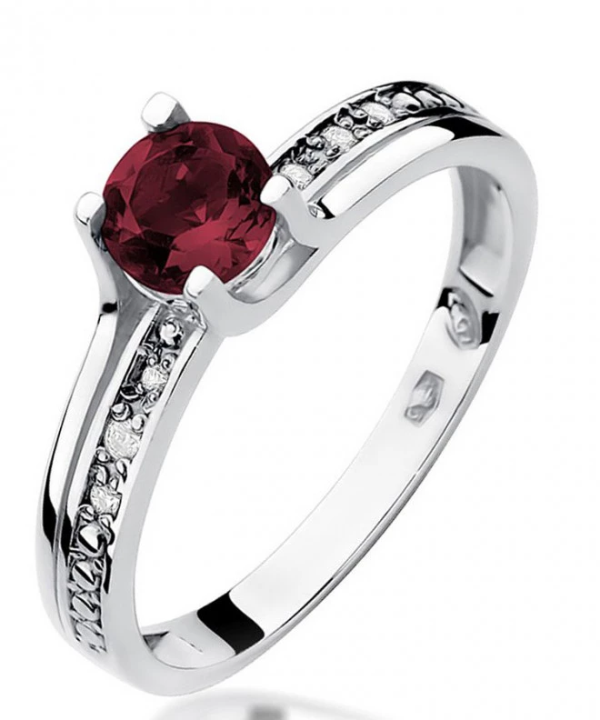 Inel Bonore - Aur Alb 585 - Grenadă 0,6 ct 120318