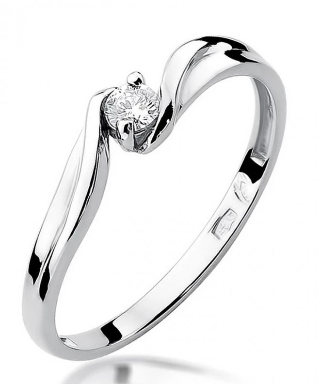 Inel Bonore - Aur Alb 585 - Diamant 0,08 ct 108876