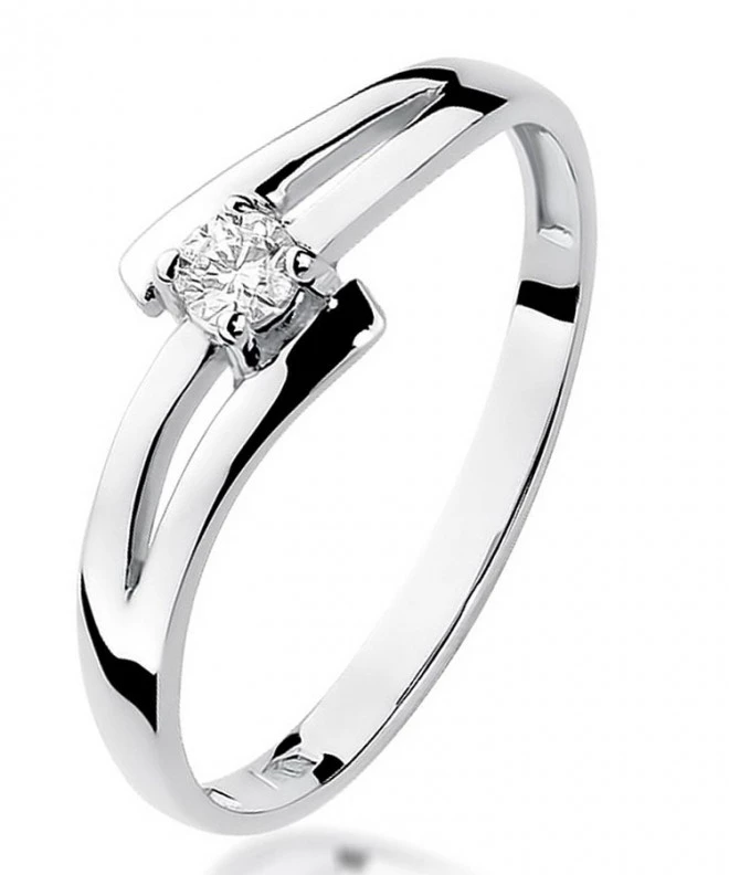 Inel Bonore - Aur Alb 585 - Diamant 0,1 ct 108875