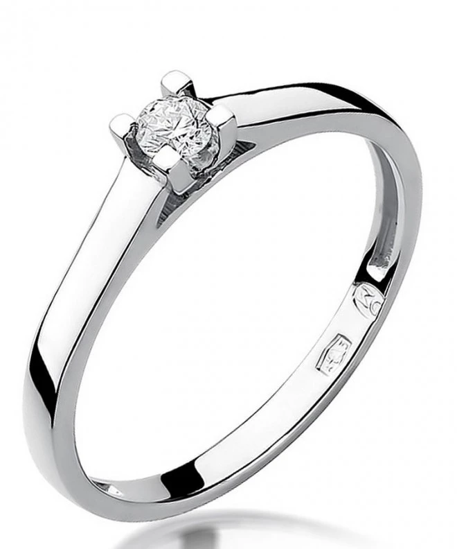 Inel Bonore - Aur Alb 585 - Diamant 0,1 ct 108880