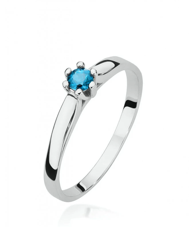 Inel Bonore - Aur Alb 585 - Topaz 0,15 ct 127611