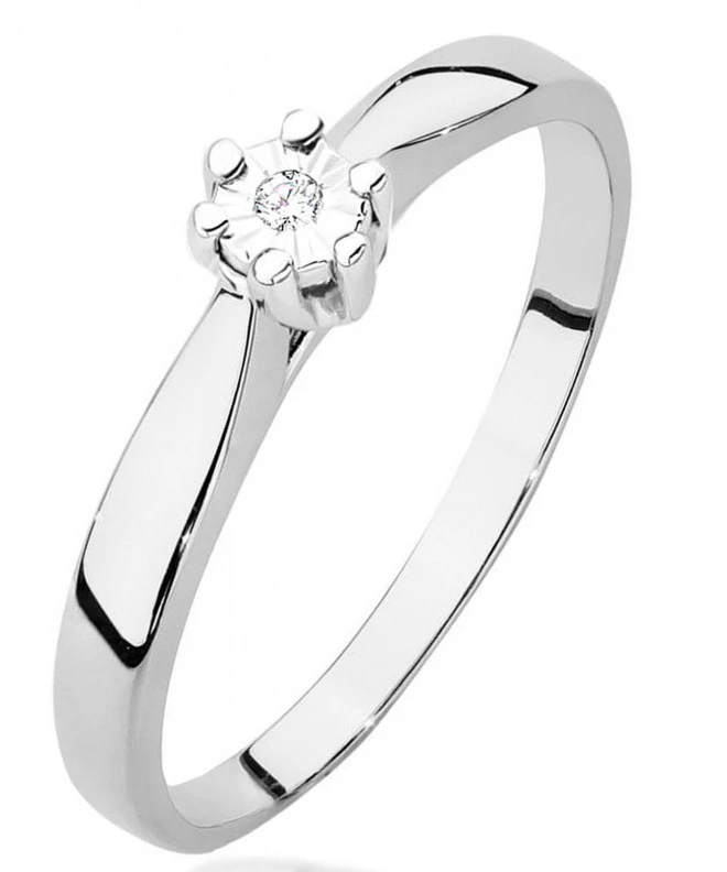 Inel Bonore - Aur Alb 585 - Diamant 0,01 ct 106839