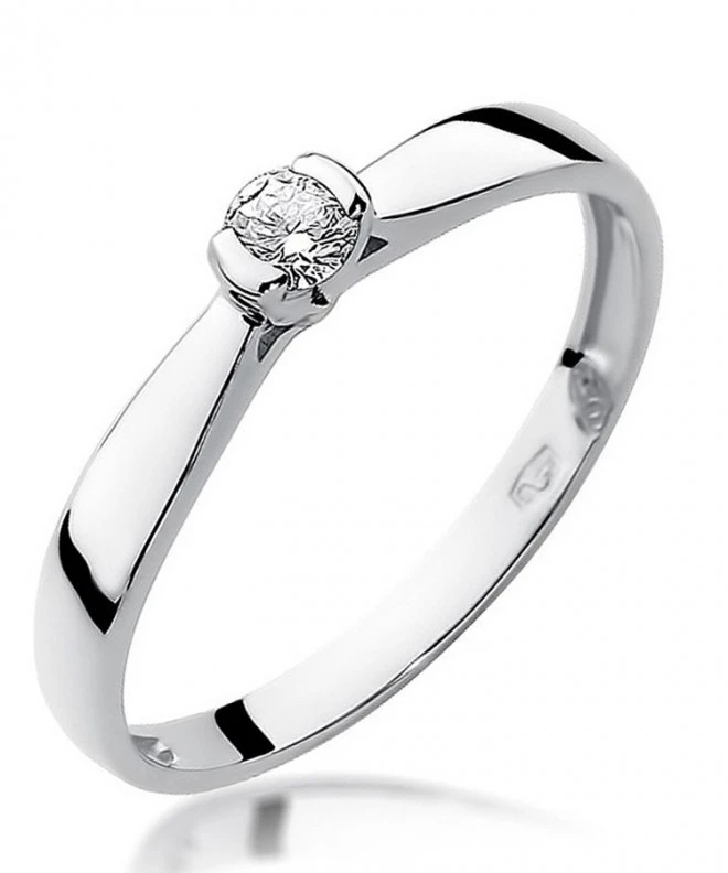 Inel Bonore - Aur Alb 585 - Diamant 0,1 ct 108885