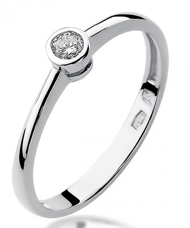 Inel Bonore - Aur Alb 585 - Diamant 0,1 ct 108887