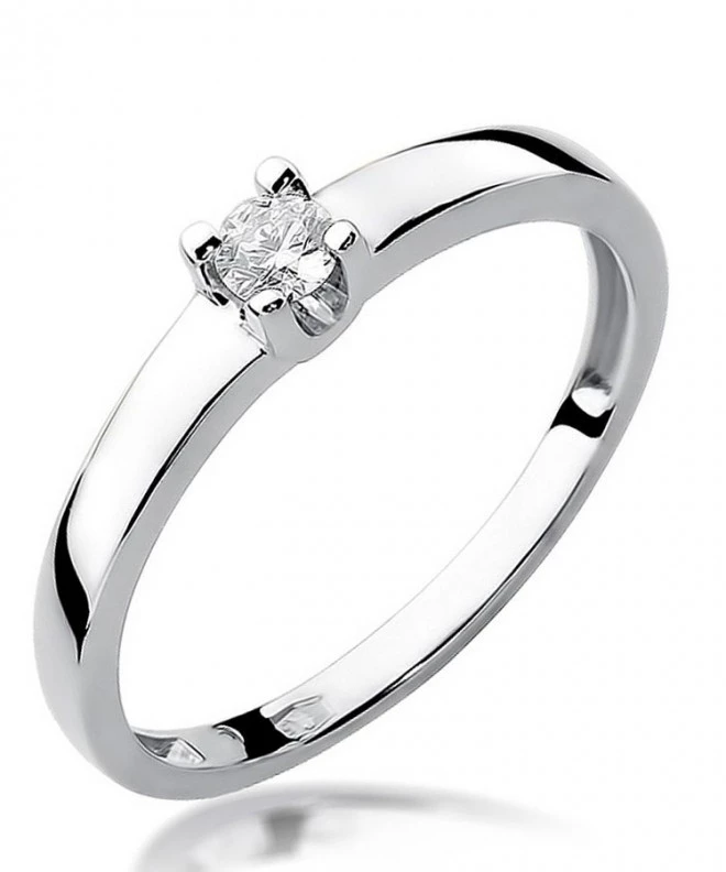 Inel Bonore - Aur Alb 585 - Diamant 0,1 ct 108889