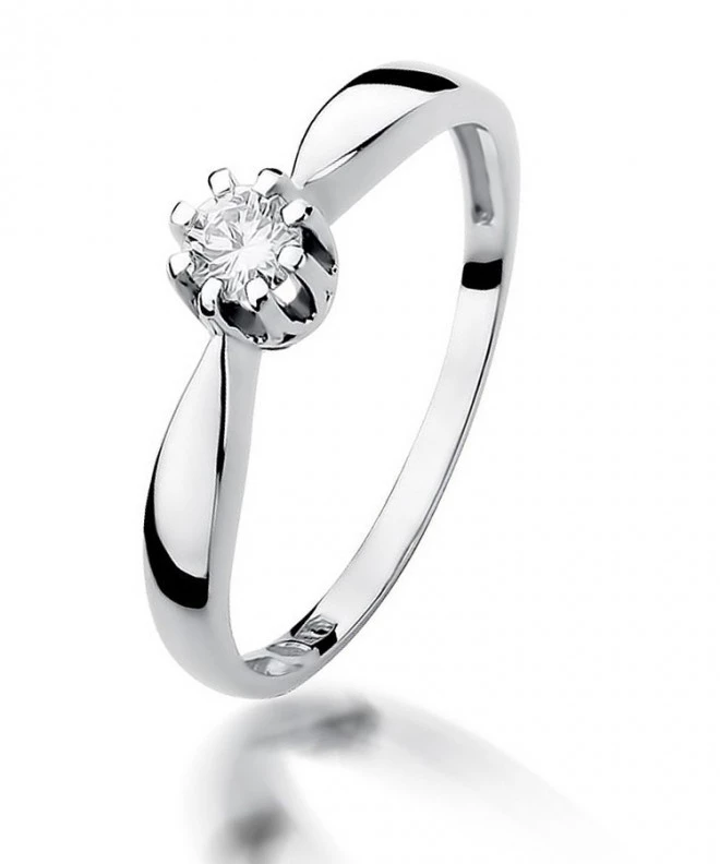 Inel Bonore - Aur Alb 585 - Diamant 0,15 ct 110932