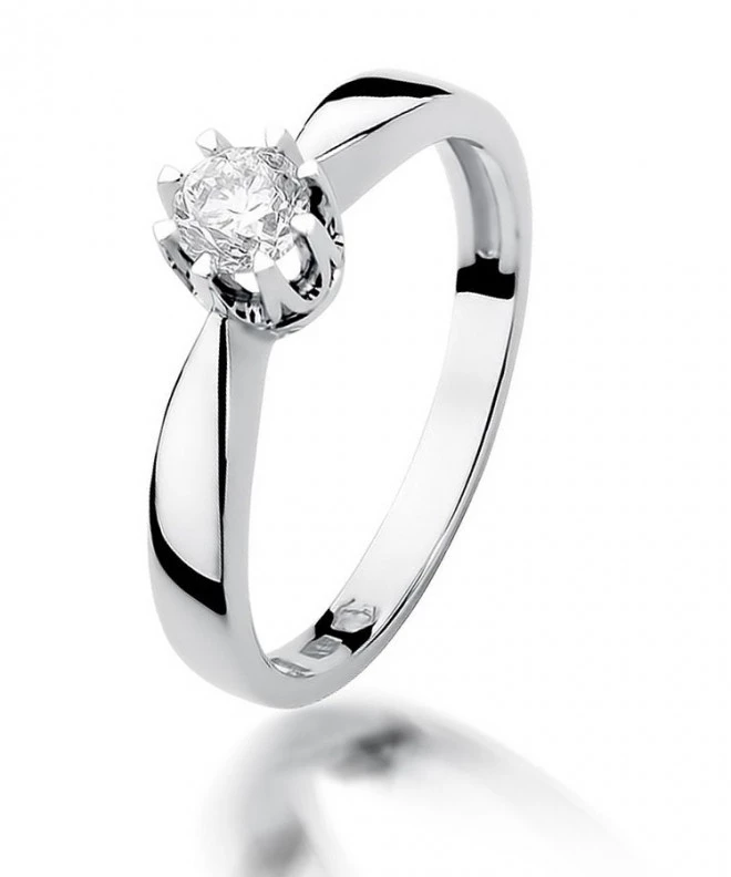 Inel Bonore - Aur Alb 585 - Diamant 0,3 ct 115105