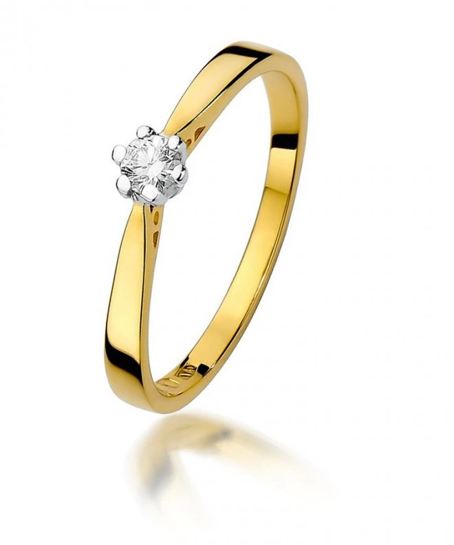 Inel Bonore - Aur 585 - Diamant 0,1 ct 83116