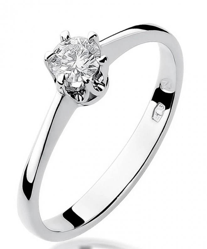 Inel Bonore - Aur Alb 585 - Diamant 0,2 ct 112039