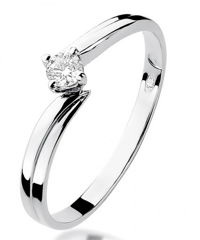 Inel Bonore - Aur Alb 585 - Diamant 0,1 ct 109885