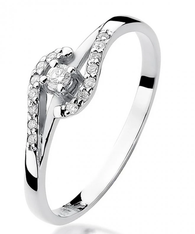 Inel Bonore - Aur Alb 585 - Diamant 0,04 ct 110933