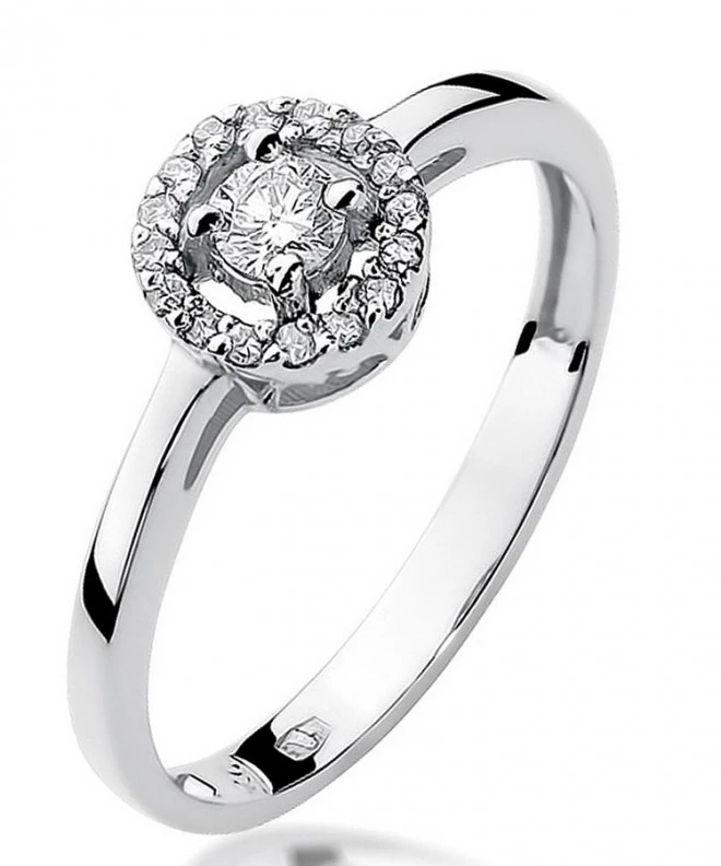 Inel Bonore - Aur Alb 585 - Diamant 0,12 ct 112040