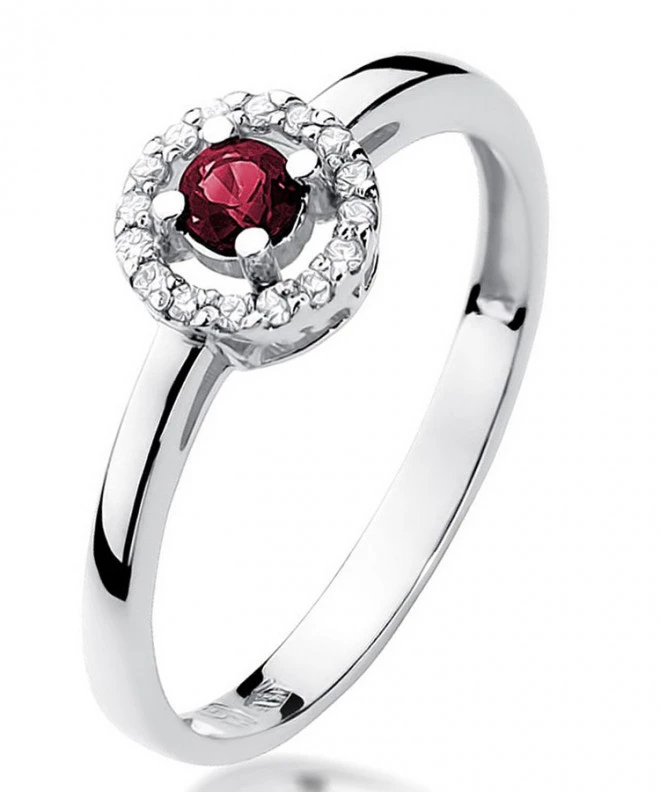 Inel Bonore - Aur Alb 585 - Rubin 0,15 ct 121364