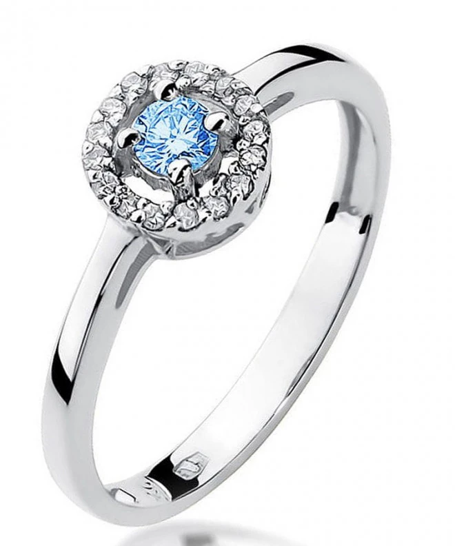 Inel Bonore - Aur Alb 585 - Topaz 0,15 ct 127612