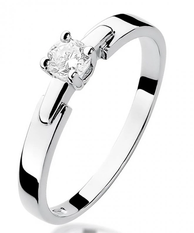 Inel Bonore - Aur Alb 585 - Diamant 0,2 ct 113031