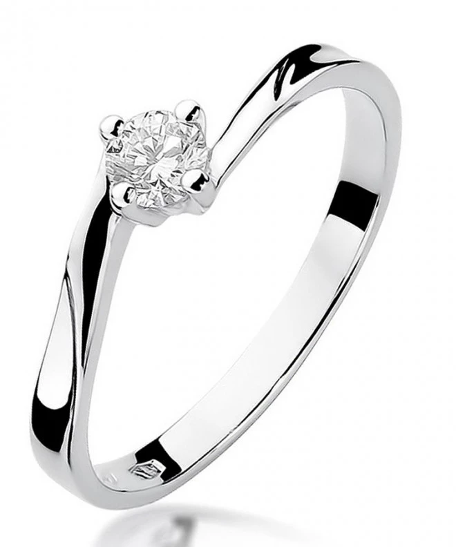 Inel Bonore - Aur Alb 585 - Diamant 0,2 ct 113033