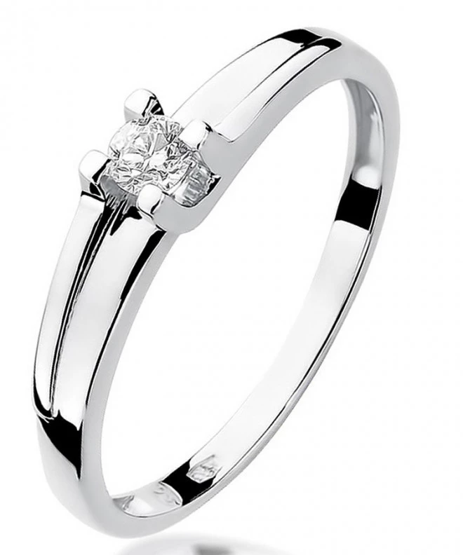 Inel Bonore - Aur Alb 585 - Diamant 0,12 ct 110934