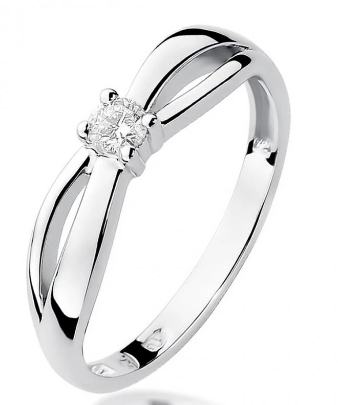 Inel Bonore - Aur Alb 585 - Diamant 0,1 ct 109889