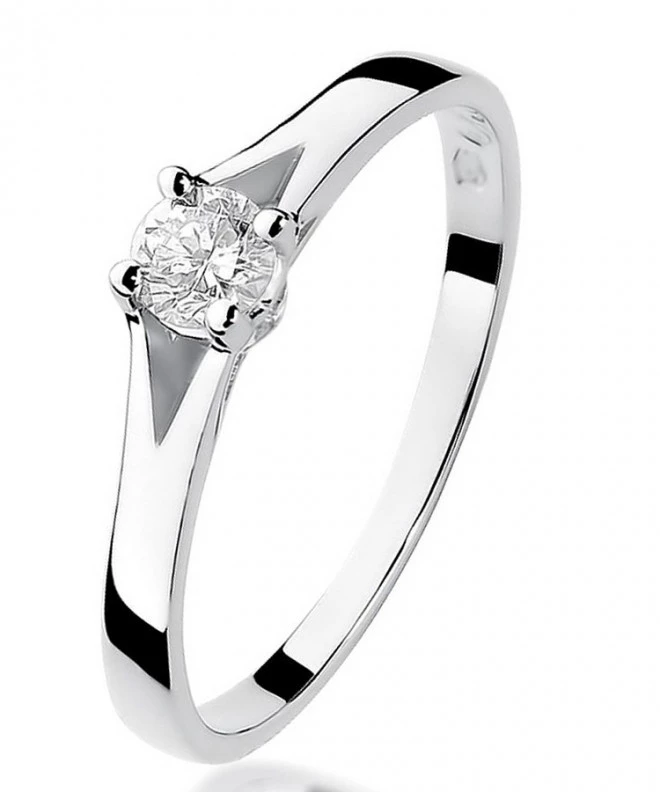Inel Bonore - Aur Alb 585 - Diamant 0,2 ct 113030