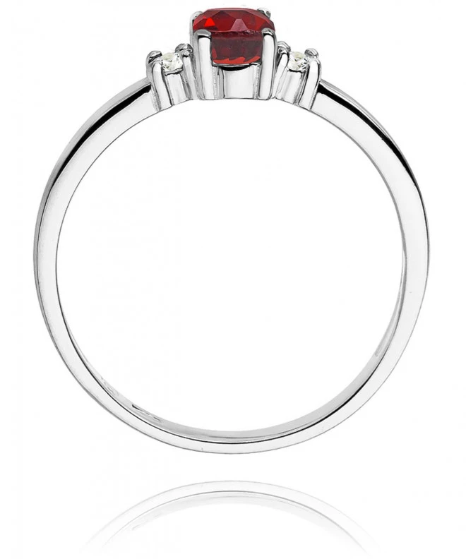 Inel Bonore - Aur Alb 585 - Rubin 0,6 ct 121365