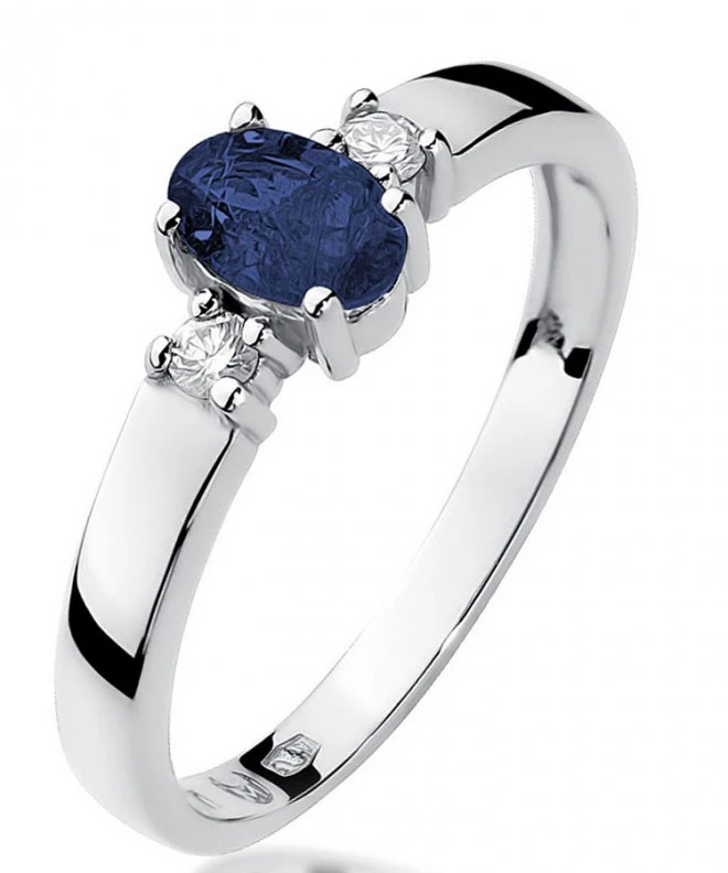 Inel Bonore - Aur Alb 585 - Safir 0,7 ct 123410