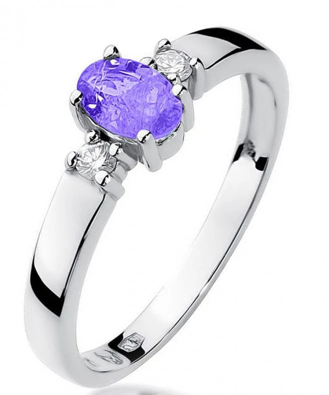 Inel Bonore - Aur Alb 585 - Tanzanit 0,4 ct 126555