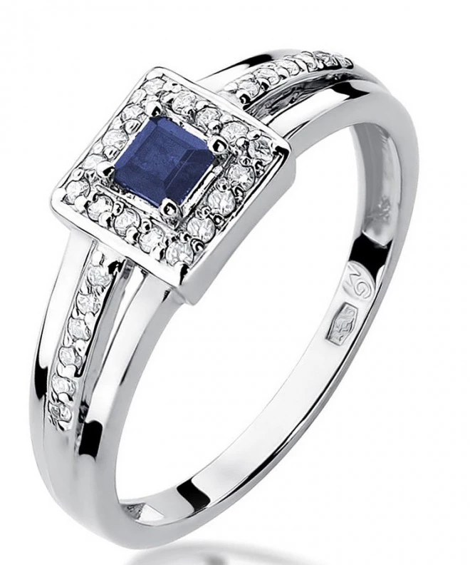 Inel Bonore - Aur Alb 585 - Safir 0,2 ct 123411