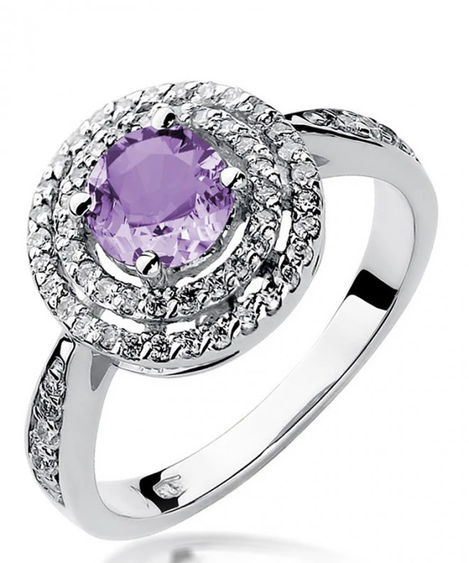Inel Bonore - Aur Alb 585 - Ametist 0,9 ct 105812