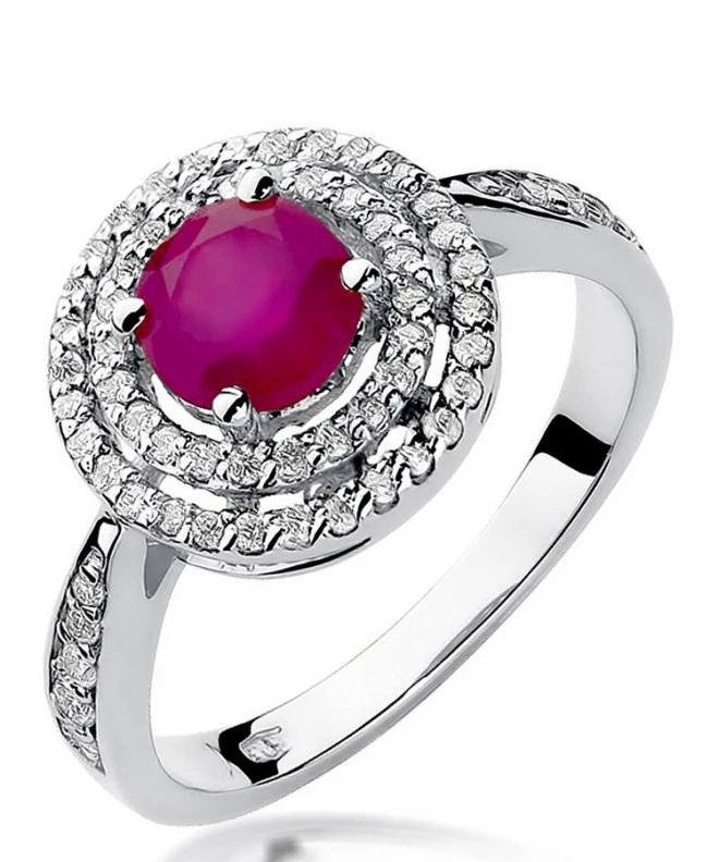 Inel Bonore - Aur Alb 585 - Rubin 1,2 ct 121367