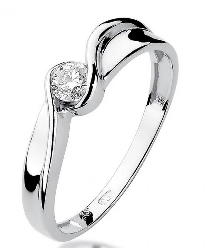 Inel Bonore - Aur Alb 585 - Diamant 0,15 ct 110943