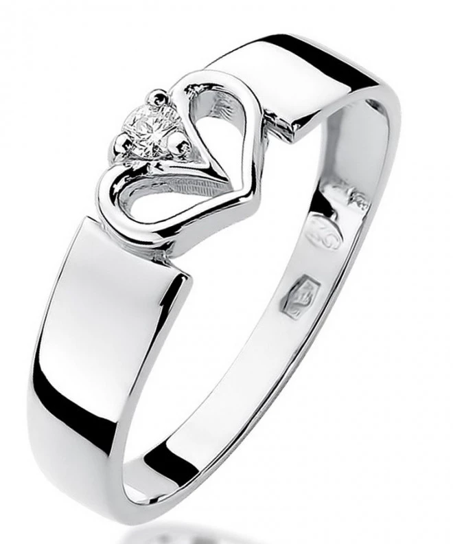 Inel Bonore - Aur Alb 585 - Diamant 0,04 ct 107829
