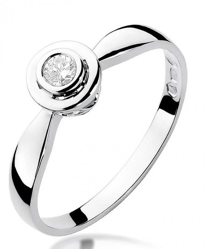 Inel Bonore - Aur Alb 585 - Diamant 0,1 ct 109897