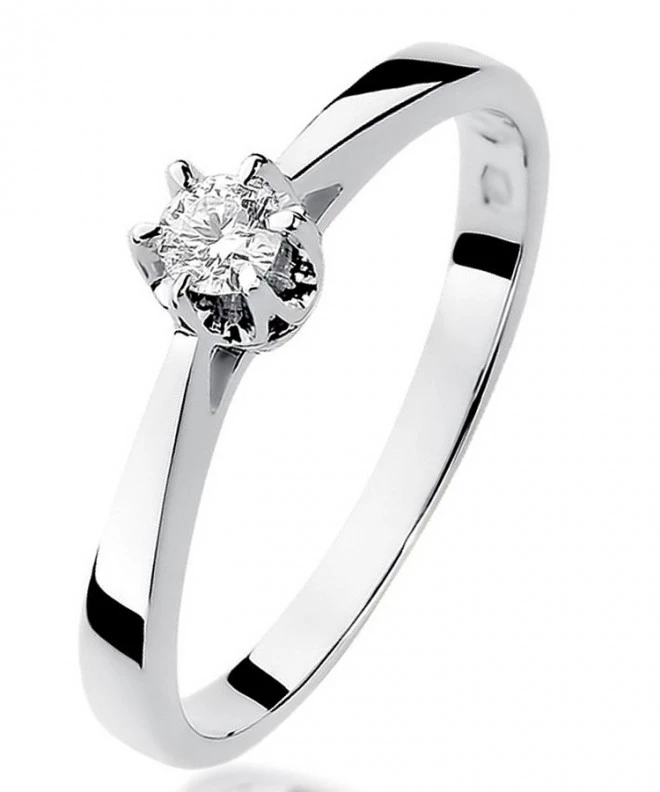 Inel Bonore - Aur Alb 585 - Diamant 0,12 ct 112005