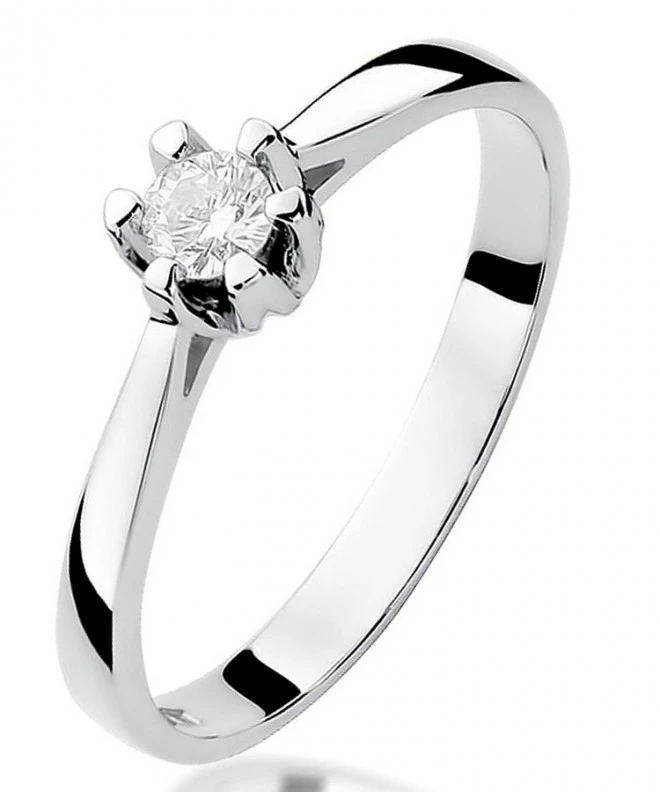 Inel Bonore - Aur Alb 585 - Diamant 0,12 ct 112006