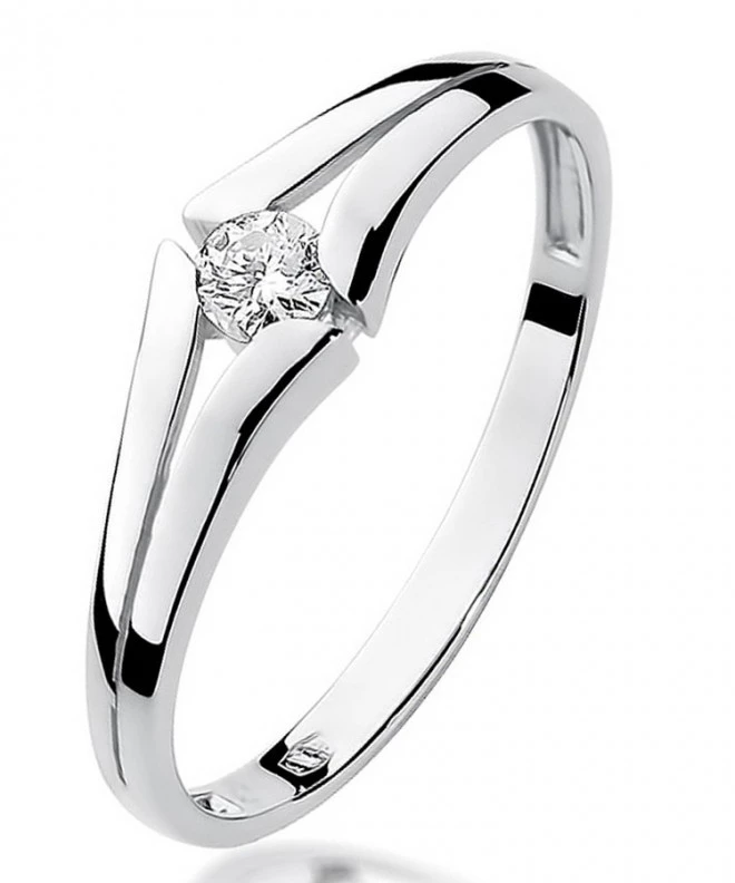 Inel Bonore - Aur Alb 585 - Diamant 0,08 ct 108868