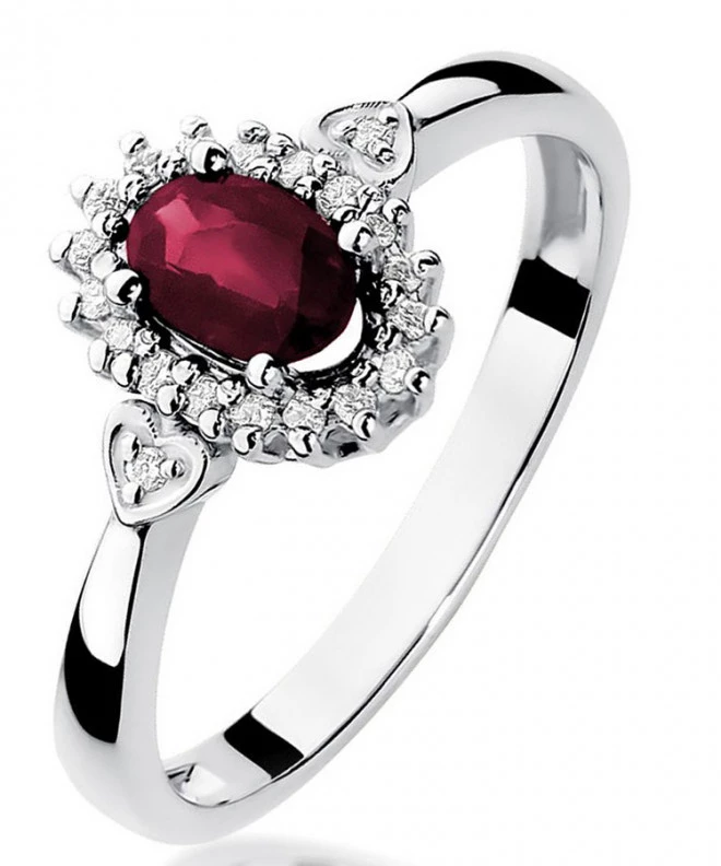 Inel Bonore - Aur Alb 585 - Rubin 0,6 ct 121374