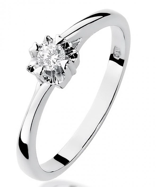 Inel Bonore - Aur Alb 585 - Diamant 0,1 ct 109900