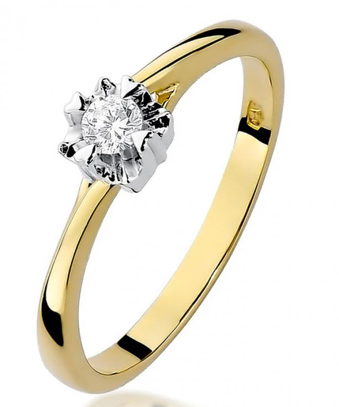 Inel Bonore - Aur 585 - Diamant 0,1 ct 84123