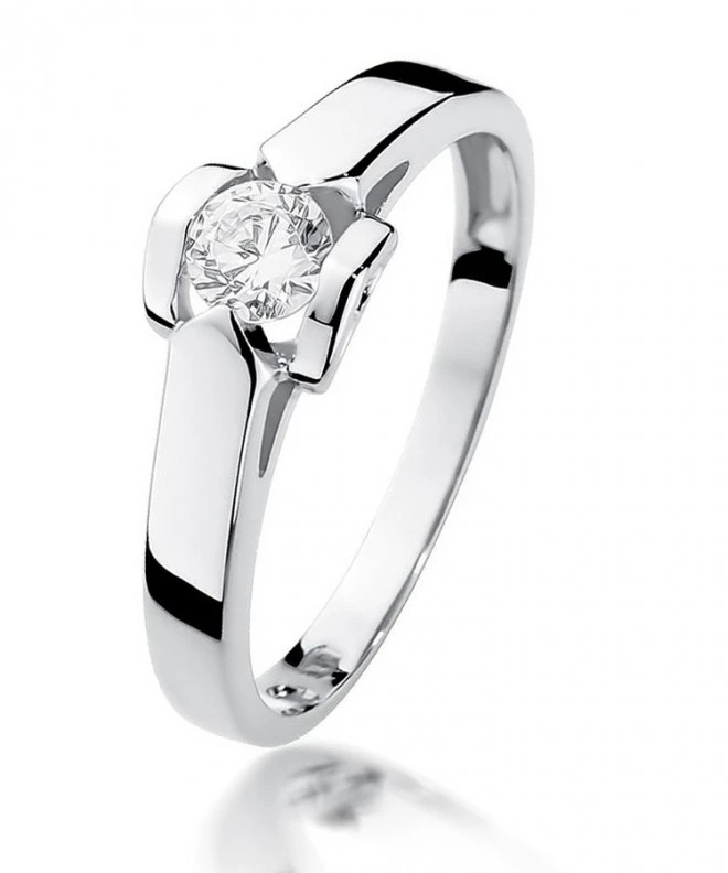 Inel Bonore - Aur Alb 585 - Diamant 0,3 ct 115113